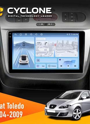 Штатна магнітола seat toledo 2004-2009 cyclone c9-012 4x64 dsp 4g