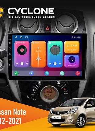 Штатна магнітола nissan note 2012-2021 cyclone c10-001 2x64 cpl