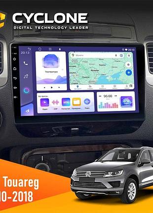 Штатна магнітола volkswagen touareg 2010-2018 cyclone c9-011 4x64, dsp