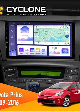 Штатна магнітола toyota prius 2009-2016 cyclone c9-011 4x64, dsp