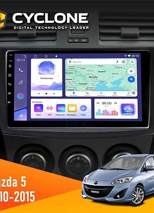 Штатна магнітола mazda 5 (premacy) 2010-2015 cyclone c9-011 4x64, dsp