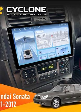 Штатна магнітола hyundai sonata (ef) 2001-2012 cyclone c9-012 4x64 dsp 4g