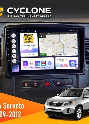 Штатна магнітола kia sorento 2009-2012 cyclone c10-011 4x64, dsp