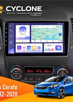 Штатна магнітола kia cerato 2012-2020 cyclone c9-011 4x64, dsp