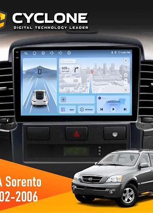 Штатна магнітола kia sorento (bl) 2002-2006 cyclone c9-012 4x64 dsp 4g