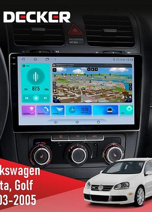 Штатна магнітола volkswagen golf 2003-2008 climate decker d10-009 4x64, dsp, 4g, 2k