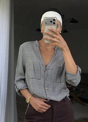 Zara сорочка блуза клітинка