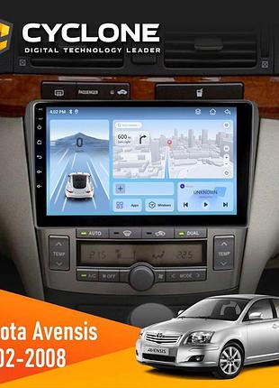 Штатна магнітола toyota avensis 2002-2008 black cyclone c9-012 4x64 dsp 4g