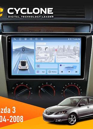 Штатна магнітола mazda 3 2004-2008 cyclone c9-012 4x64 dsp 4g
