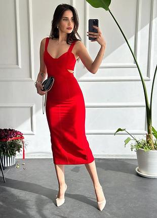 ❤️ миди платье с вырезами zara