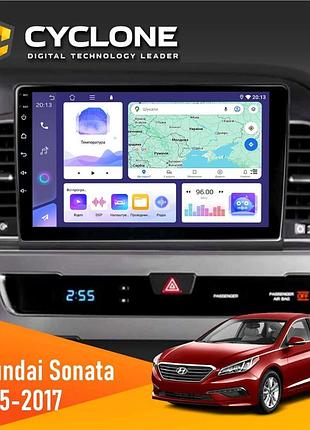 Штатна магнітола hyundai sonata 2015-2017 can cyclone c9-011 4x64, dsp