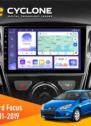 Штатна магнітола ford focus 2011-2019 cyclone c9-012 4x64 dsp 4g