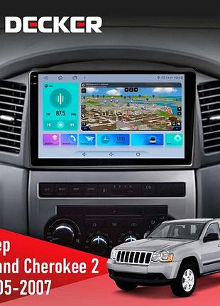 Штатна магнітола jeep grand cherokee 2005-2007 big screen decker d10-009 4x64, dsp, 4g, 2k