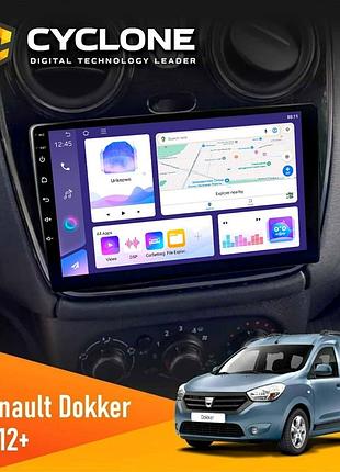 Штатна магнітола renault dokker, sandero, lodgy 2012 cyclone c9-011 4x64, dsp