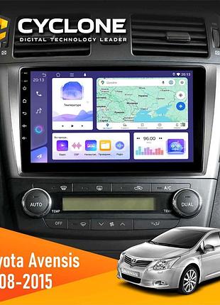 Штатна магнітола toyota avensis 2008-2015 cyclone c9-011 4x64, dsp
