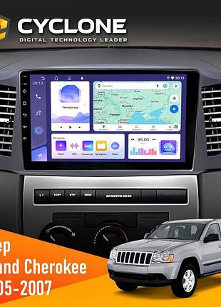 Штатна магнітола jeep grand cherokee 2005-2007 small screen cyclone c10-011 4x64, dsp