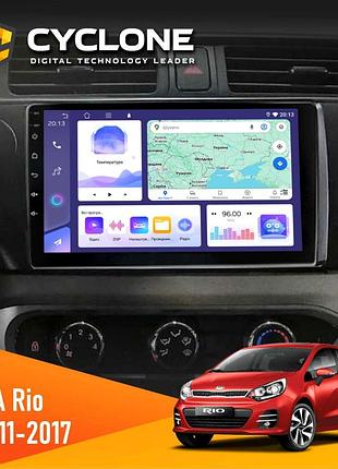 Штатна магнітола kia rio (qb) 2011-2017 cyclone c9-011 4x64, dsp