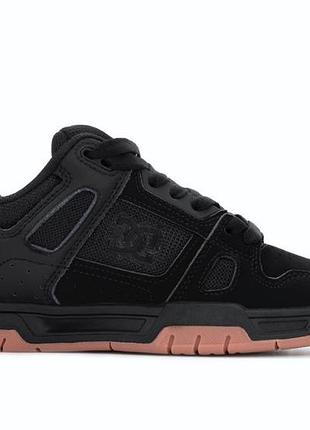 Dc shoes stag black gum court graffik нубуковын кроссовки черные 39