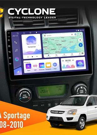 Штатна магнітола kia sportage 2008-2010 climate cyclone c9-011 4x64, dsp