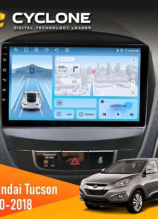 Штатна магнітола hyundai tucson 2010-2018 cyclone c10-012 4x64 dsp 4g