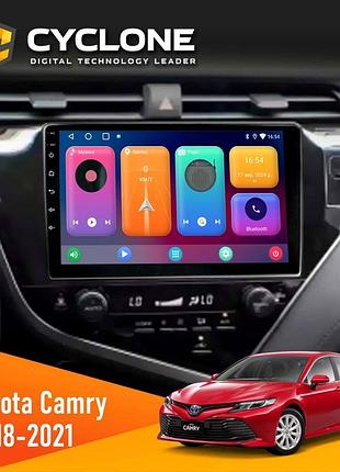 Штатна магнітола toyota camry 2018-2021 cyclone c10-001 2x64 cpl