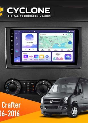 Штатна магнітола volkswagen crafter 2006-2016 cyclone c9-011 4x64, dsp