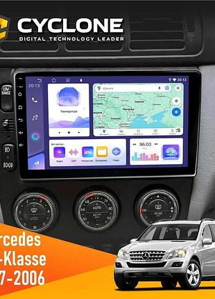 Штатна магнітола mercedes-benz ml-class (w163) 1997-2006 amp cyclone c9-011 4x64, dsp