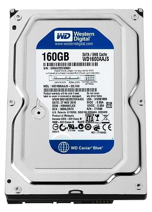 Жесткий диск western digital 160gb wd1600aajs, sataii 3,5" бу