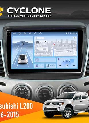 Штатна магнітола mitsubishi l200 2006-2015 cyclone c9-012 4x64 dsp 4g