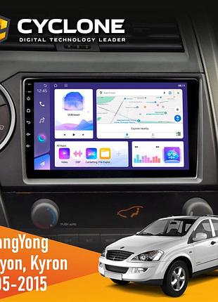 Штатна магнітола ssangyong kyron 2005-2015 cyclone c9-011 4x64, dsp