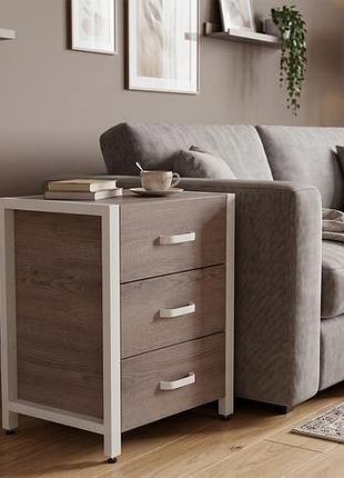 Тумба универсальная ferrum-decor вивьен 3 50x41x40 белый дсп дуб кремона канолло 16мм (frd-107748)