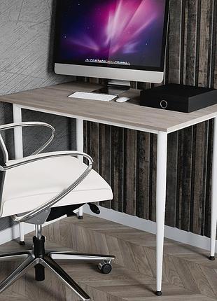 Стол письменный prime ferrum-decor 1400x750x700 мм, дуб кремона канолло, белый металл, лдсп 16 мм (frd-107735)