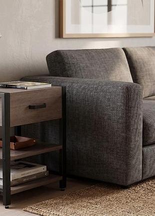 Тумба універсальна ferrum-decor вів'єн 1/2 50x41x40 чорний дсп дуб кремона канолло 16 мм (frd-107774)