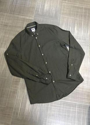 Zara💙чоловічий одяг /хакі сорочка з довгими рукавами💛 36/s/44