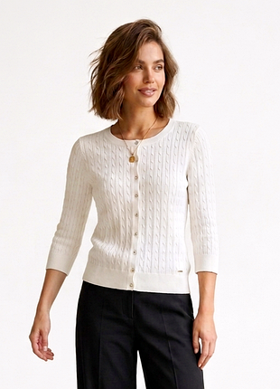Белый хлопковый кардиган, Tommy hilfiger, m