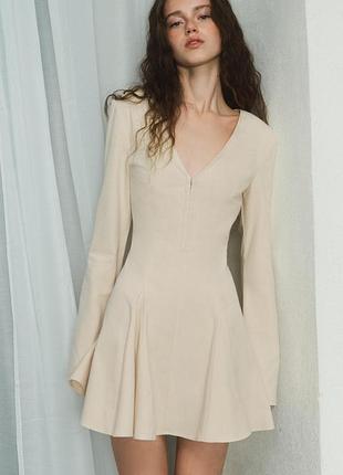 Короткое платье с расклешенной юбкой от zara