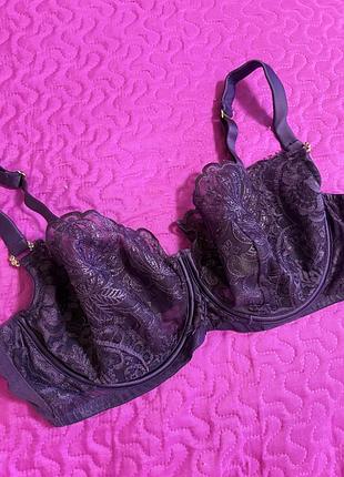 Мереживний бюстгальтер фіолетового кольору ann summers