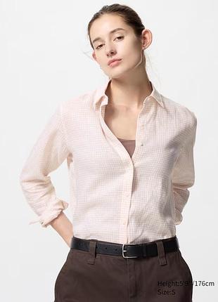 Рубашка uniqlo льон