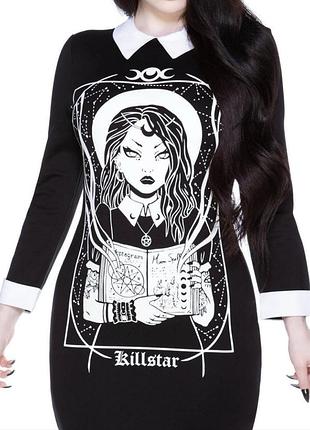 Готична міні-сукня moonspell collar dress відомого бренду killstar