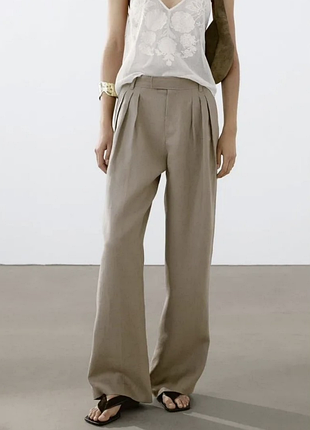 Новые льняные брюки massimo dutti (размер 36 -38)