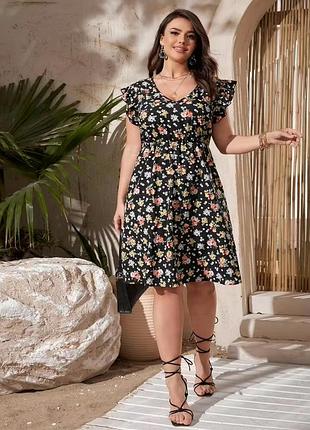 Сукня в квітковий принт shein 2xl