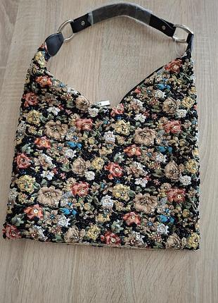 Вышитая бисером с одним отделением сумка 👜