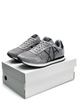 Чоловічі кросівки armani exchange ax grey black