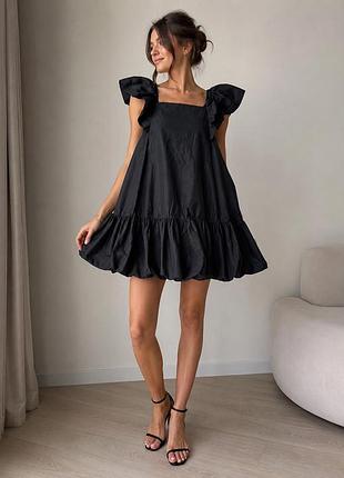 Чорна міні сукня оверсайз h&m розмір s