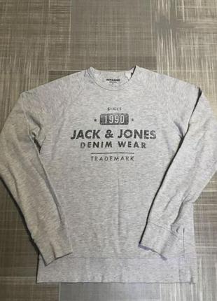 Jjack&jones💙чоловічий одяг/сірий світшот💛  38/м/46