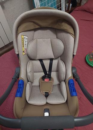 Детское автокресло el camino 0-13 кг .  дитячий бебікокон me 1043 newborn+ beige-1, бежевий