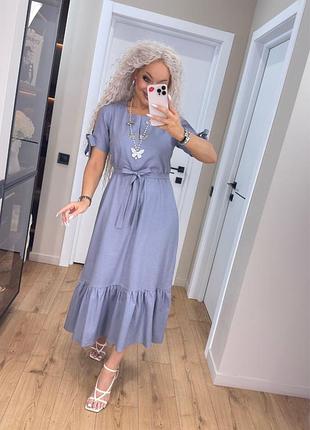 Сукня з льону на кожен день 🩵🖤🤍 принт чи однотонна