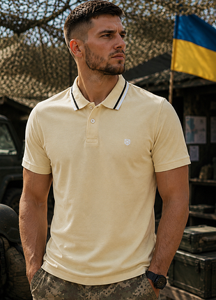 Красивое мужское поло жёлтого цвета jack&jones made in bangladesh, 💯 оригинал