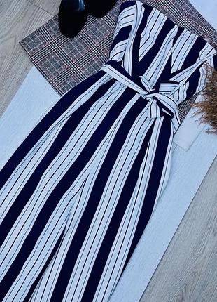 Новий вечірній комбінезон h&m m l міді комбінезон з кюлотами корсетний комбінезон смугастий комбінезон корсет з поясом