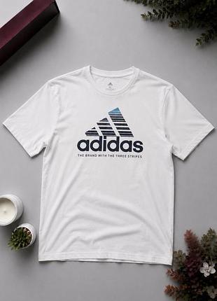 Футболка adidas original біла з великим логотипом | розмір m | оригінал